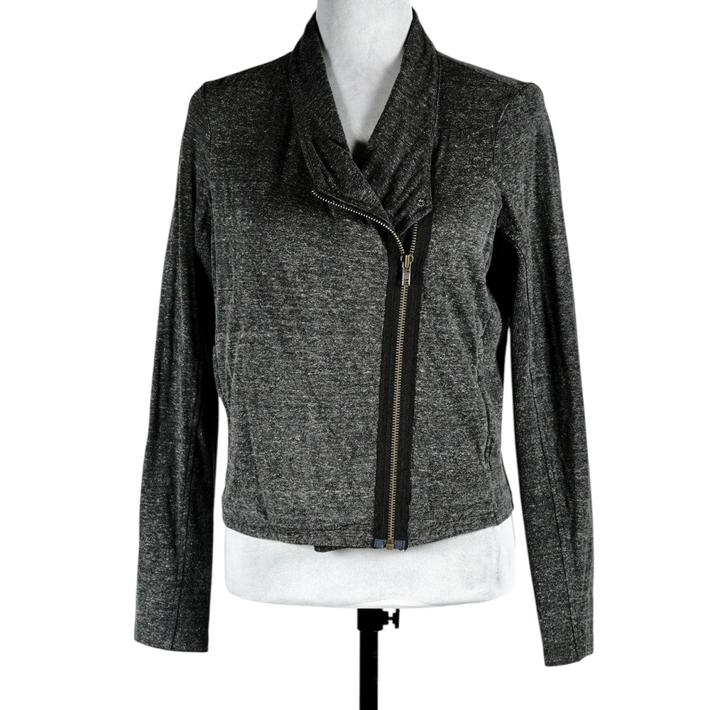 Armani Exchange Charcoal Gray Asymmetrical Zip Jacket – Women’s Size Medium - Picture 3 of 17